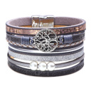  Tree of Life Boho Leather Wrap Bracelets 