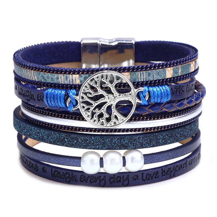 Tree of Life Boho Leather Wrap Bracelets 