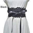 Black Women's Wide Lace Belt