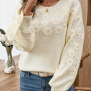  Women's Daisy  Acrylic Knit Sweater
