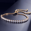 Gold Zirconia Adjustable Bracelet