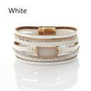 White Magnet Buckle Diamond Bracelet