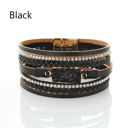 Black Magnet Buckle Diamond Bracelet