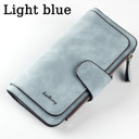 Light Blue Wallet PU Leather Clutch Purse