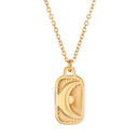  Square Sun Moon Pendant Necklaces