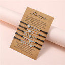  5 sisters gift Card Braided Bracelet