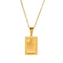  Square Sun Moon Pendant Necklaces