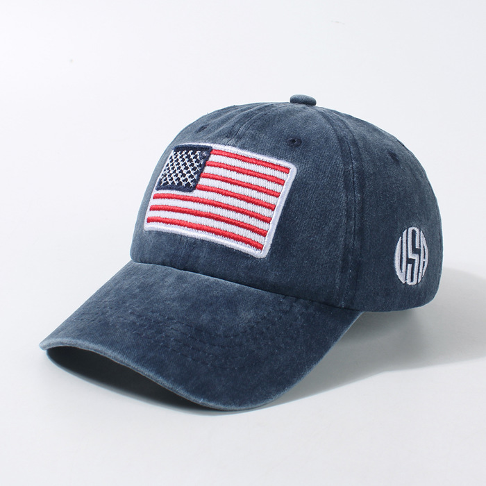 Washed Cotton USA Flag Cap