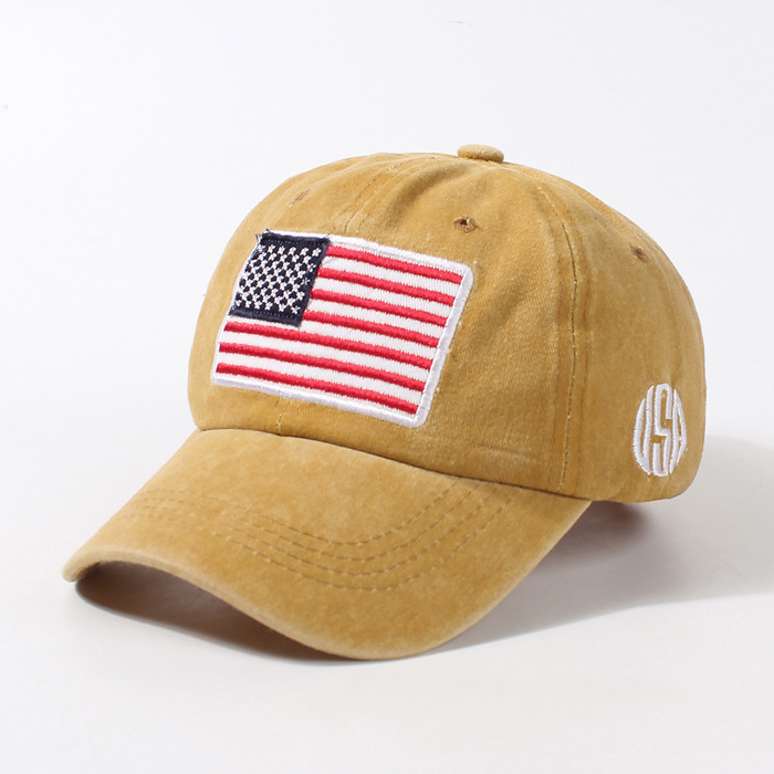 Washed Cotton USA Flag Cap
