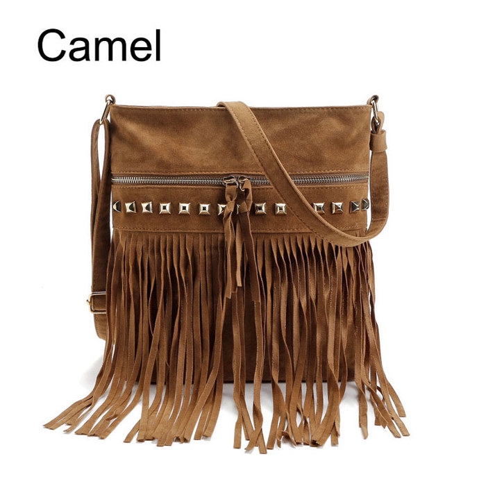 Rivet Tassel Crossbody Bag