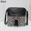 Black Leopard CrossBody Bag