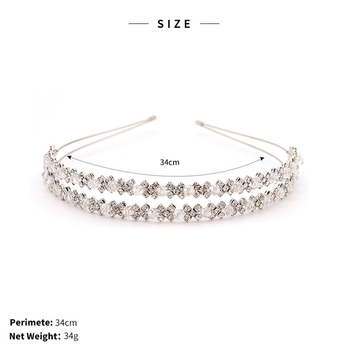 Wedding Hair Hoop Rhinestone Headband