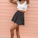  Floral Mini Skirt