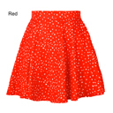 Red Small Floral Mini Skirt