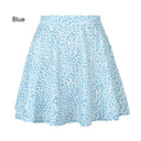 Blue Small Floral Mini Skirt