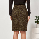  High Waist Printed A-Line Skirt