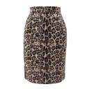 Beige Small High Waist Printed A-Line Skirt