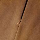  High Waist Zipper Button Solid Color A-Line Skirt