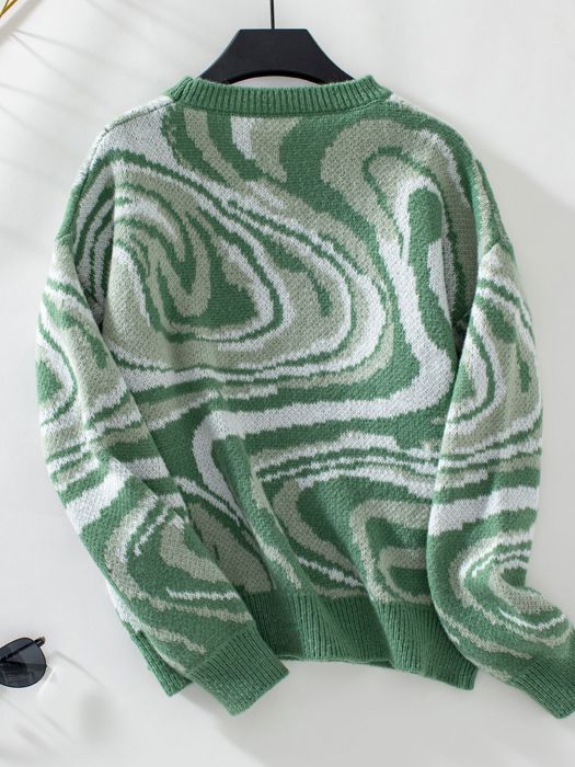 Women's Jacquard Knit Pullover Sweater