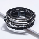 Boho Leather Wrap Multi-Layer Bracelet