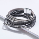  Boho Leather Wrap Multi-Layer Bracelet
