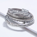  Boho Leather Wrap Multi-Layer Bracelet
