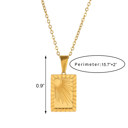  Square Sun Moon Pendant Necklaces