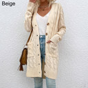  Twist Knitted Cardigan Sweater