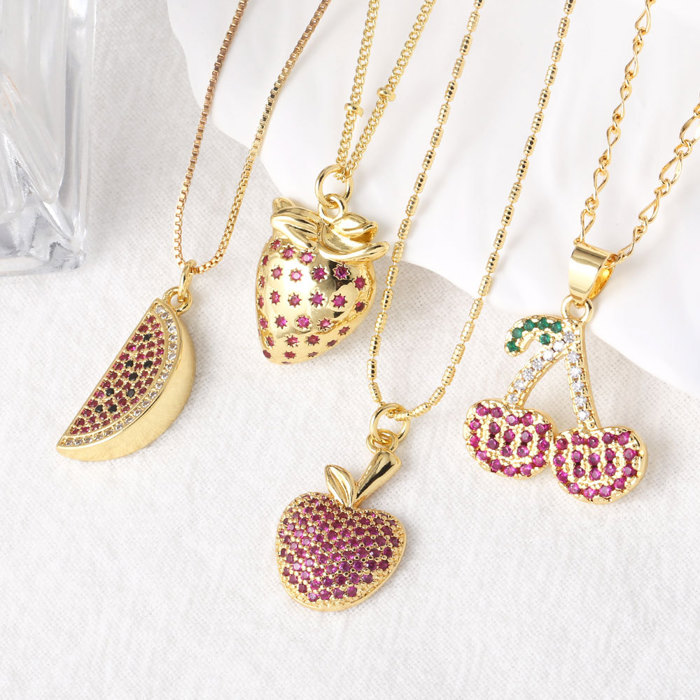 Gold Plated Fruit Necklace
