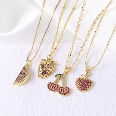 Gold Plated Fruit Necklace