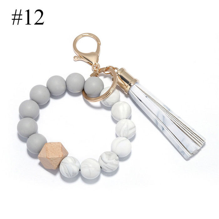 Silicone Key Ring Bracelets Wristlet