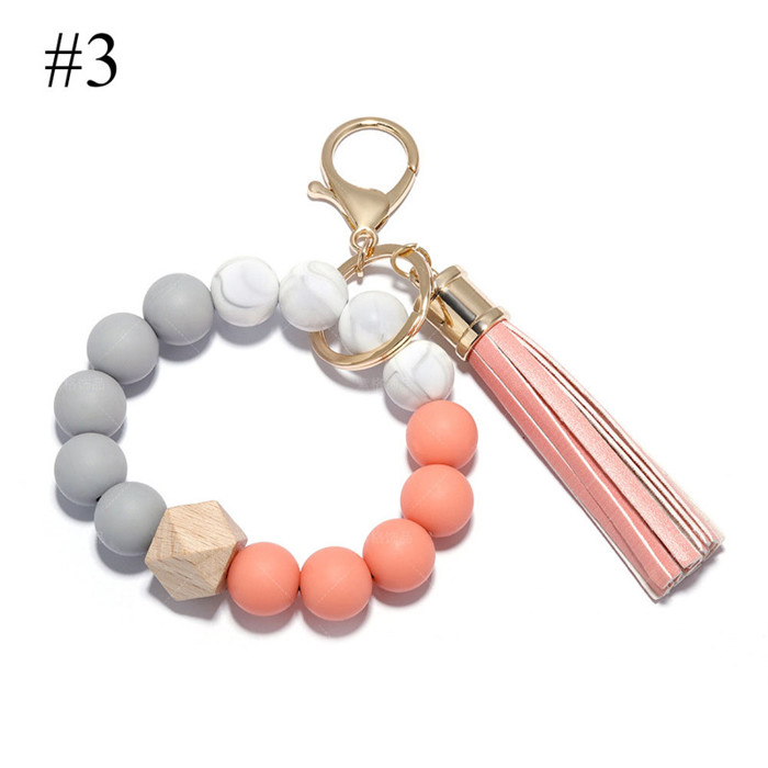 Silicone Key Ring Bracelets Wristlet