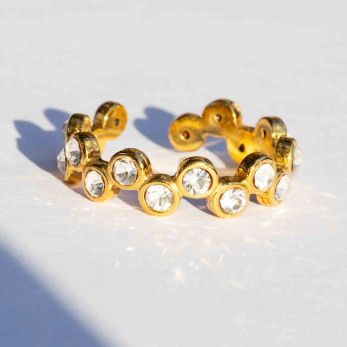 Stones of Constellation Open Gold Ring
