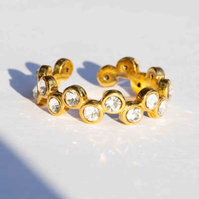 Stones of Constellation Open Gold Ring
