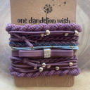 Plum Set  Boho Hair Tie Bracelets
