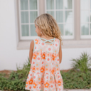  Kids Sage & Rust Retro Flower Summer Short Set