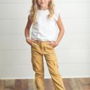  Khaki Denim Cargo Pant