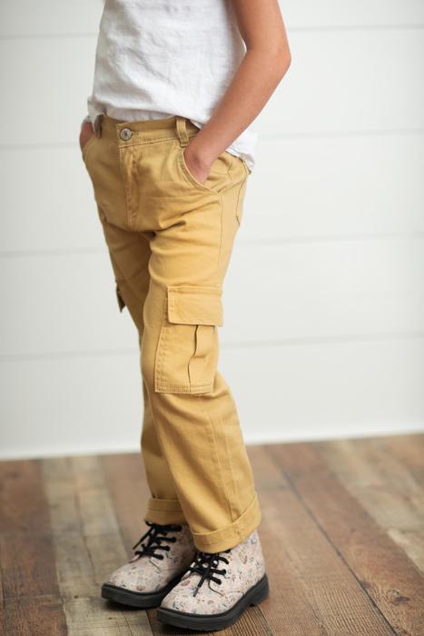 Khaki Denim Cargo Pant