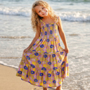  Girls Leilani Lavender Floral Tiered Summer Maxi Dress