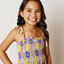  Girls Leilani Lavender Floral Tiered Summer Maxi Dress