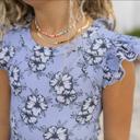 4 Kids Grace Lavender Hibiscus Open Back Ruffle Swimsuit