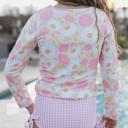 4 Girls Emily Daisy Check Long Sleeve Rash guard Swimsuit