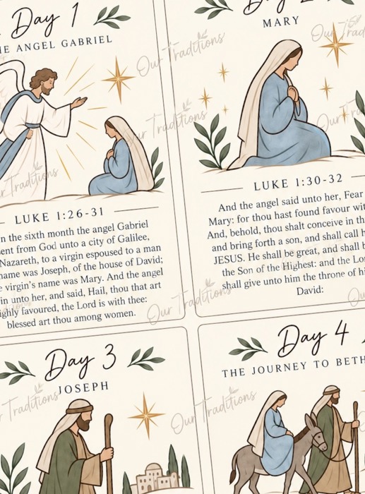 Nativity 12 Days of Christmas Countdown Digital Download