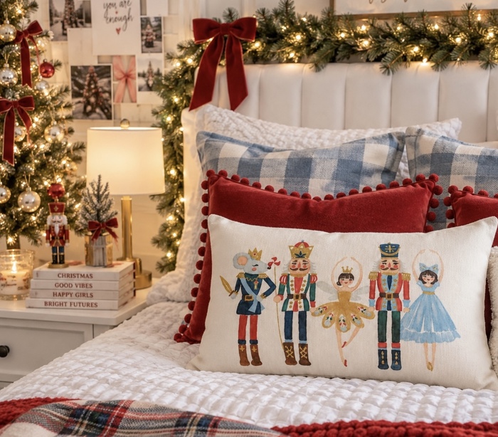 Nutcracker Pillow Cover, Christmas Pillow Cover, Christmas Decorations