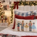  Nutcracker Pillow Cover, Christmas Pillow Cover, Christmas Decorations