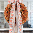  Pumpkin Patch Fall Wreath Bow