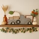  Fall decor- Wood Truck- 17.5 x 12