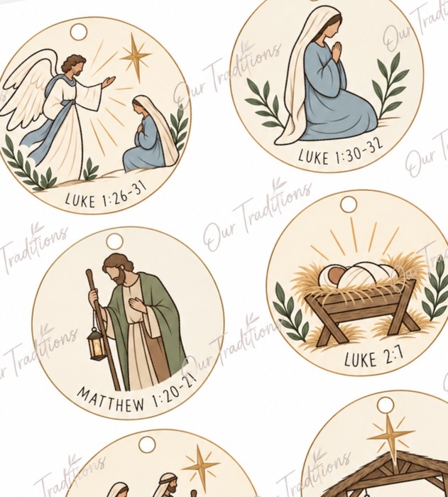 Nativity 12 Days of Christmas Countdown Digital Download