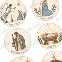  Nativity 12 Days of Christmas Countdown Digital Download