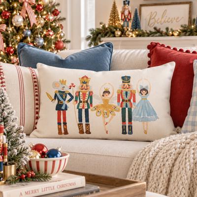 Nutcracker Pillow Cover, Christmas Pillow Cover, Christmas Decorations